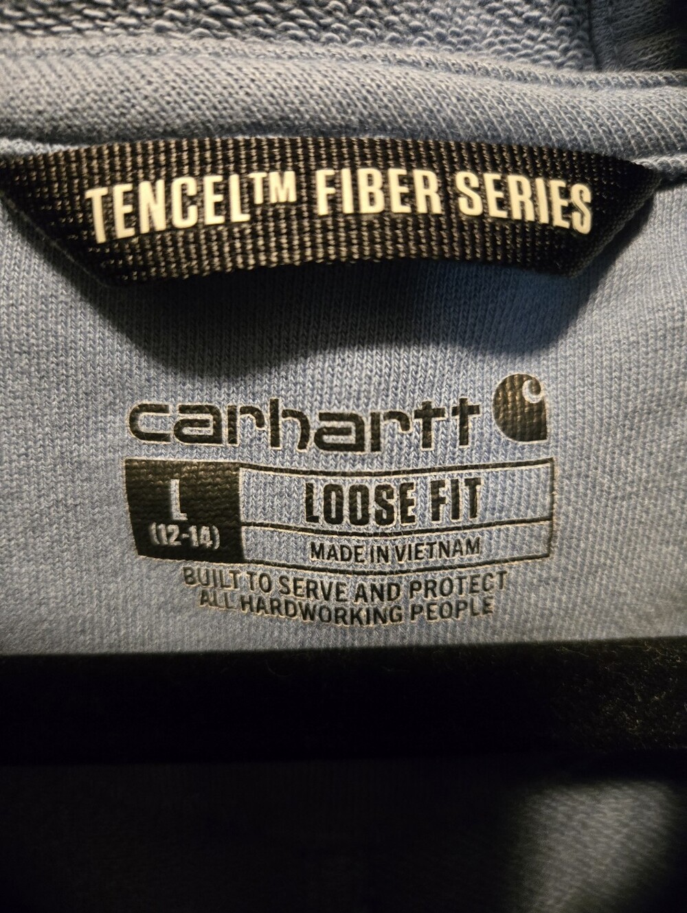 Carhartt Powder Blue Logo Hoodie - Picture 3 of 3